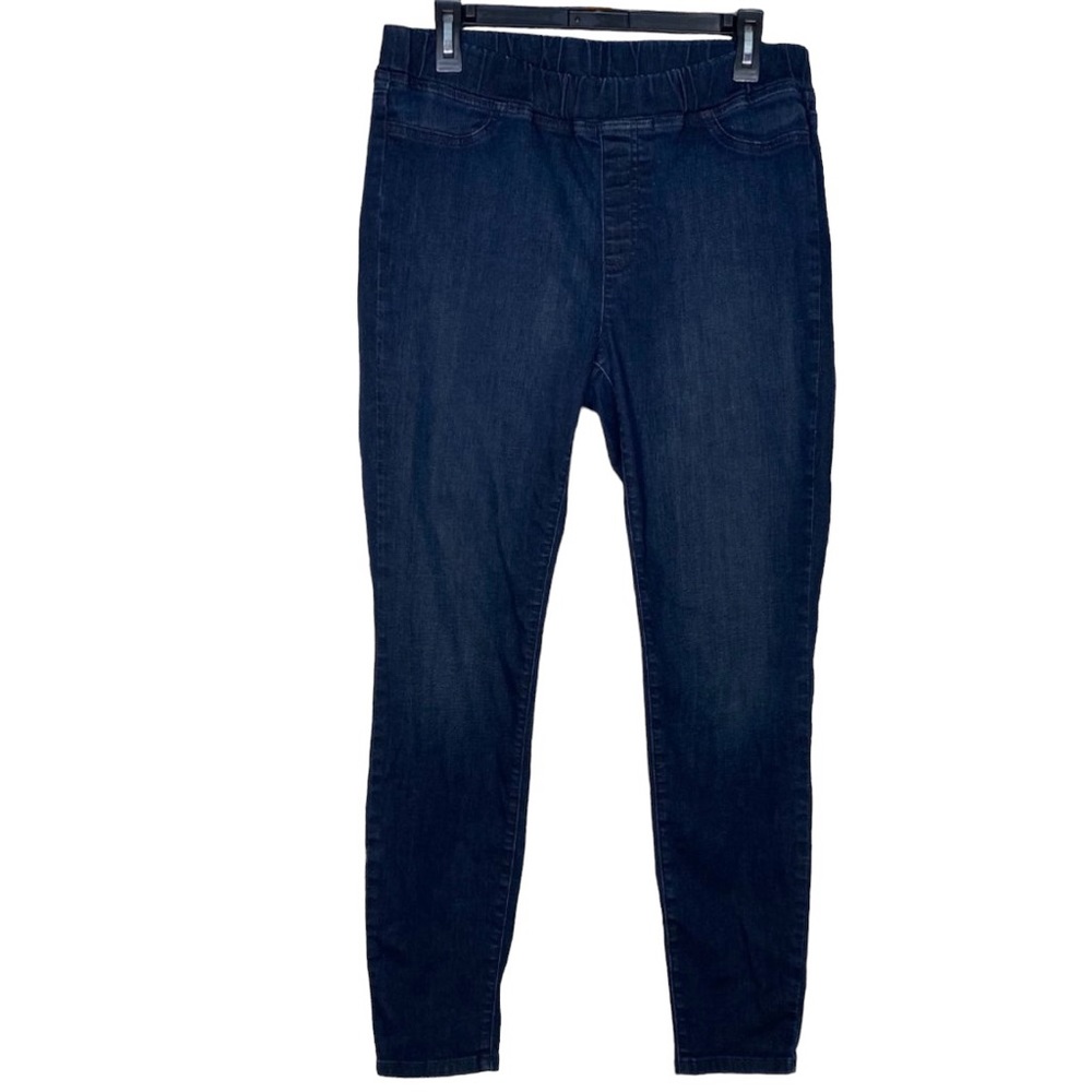 Eileen Fisher Denim Pull-on Pants Size M Organic Cotton Spandex